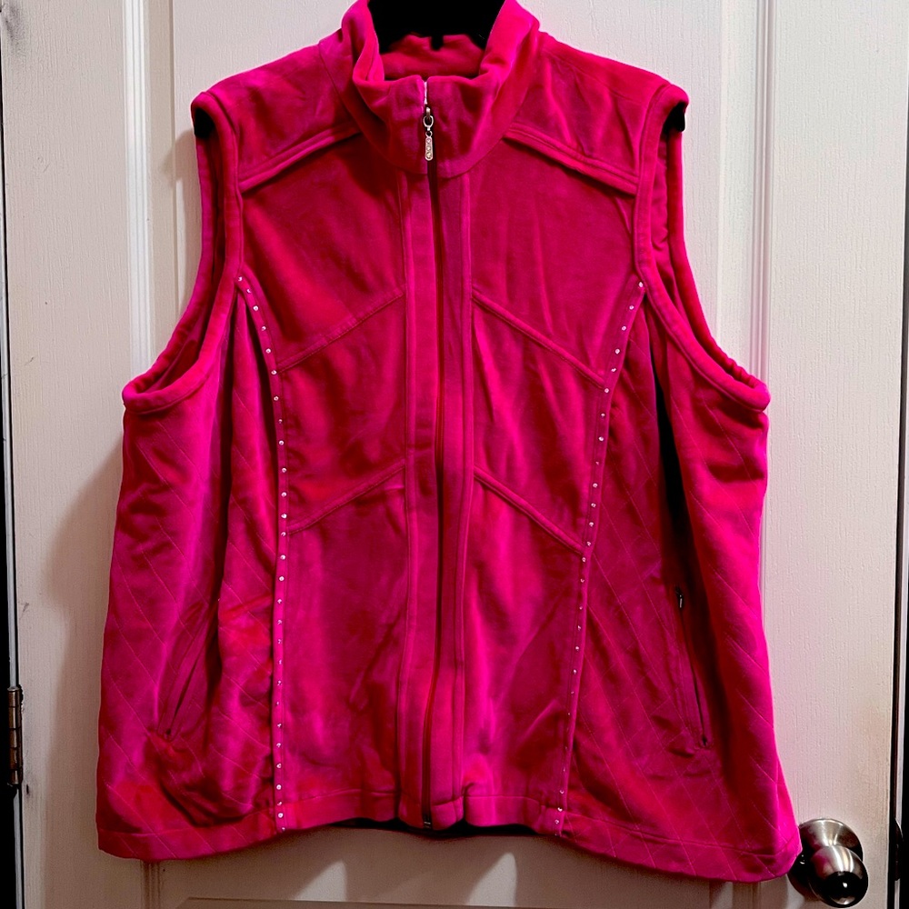 Quacker Factory Velour Vest 2X
